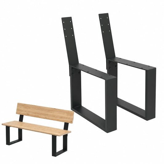 Banc, en métal, coloris noir, pour les espaces de vie