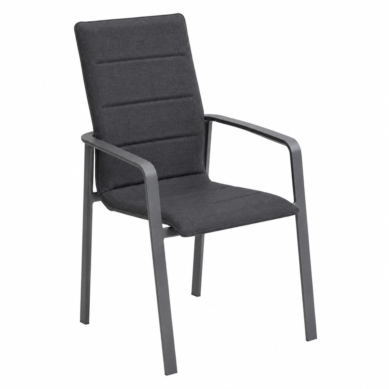 Fauteuil, en aluminium, coloris anthracite et graphite, pour le salon ou la chambre