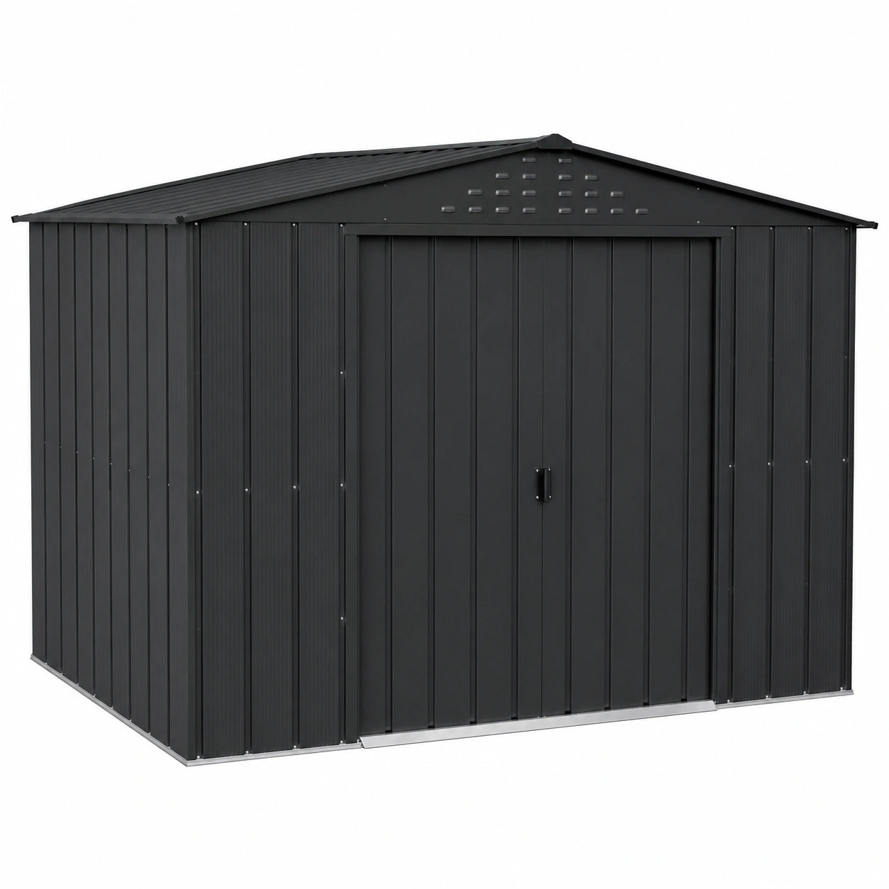 Abri de jardin, en acier, coloris anthracite, pour le jardin