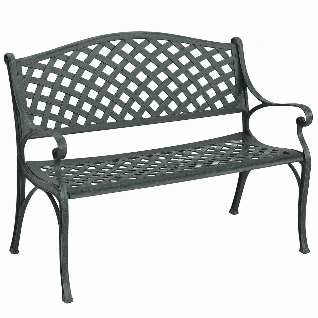 Banc, 3 places, en aluminium, 103 x 64 x 83 cm, pour les espaces de vie