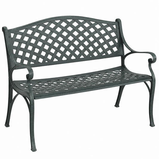 Banc, 3 places, en aluminium, 103 x 64 x 83 cm, pour les espaces de vie