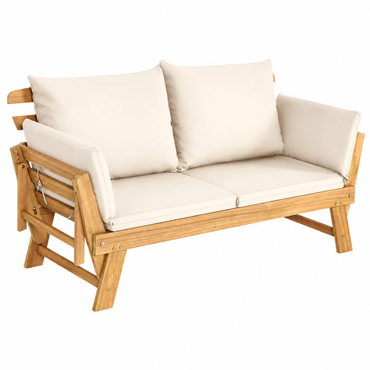 Canapé convertible, 2 places, extensible, réglable, coloris blanc, pour le salon ou la chambre d’amis