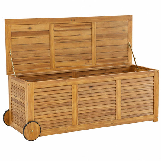 Banc, avec rangement, sur roulettes, 127 x 50 x 45 cm, pour les espaces de vie