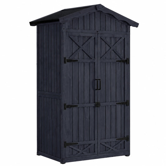 Armoire, coloris gris et anthracite, 74 x 99 x 193 cm, pour la chambre